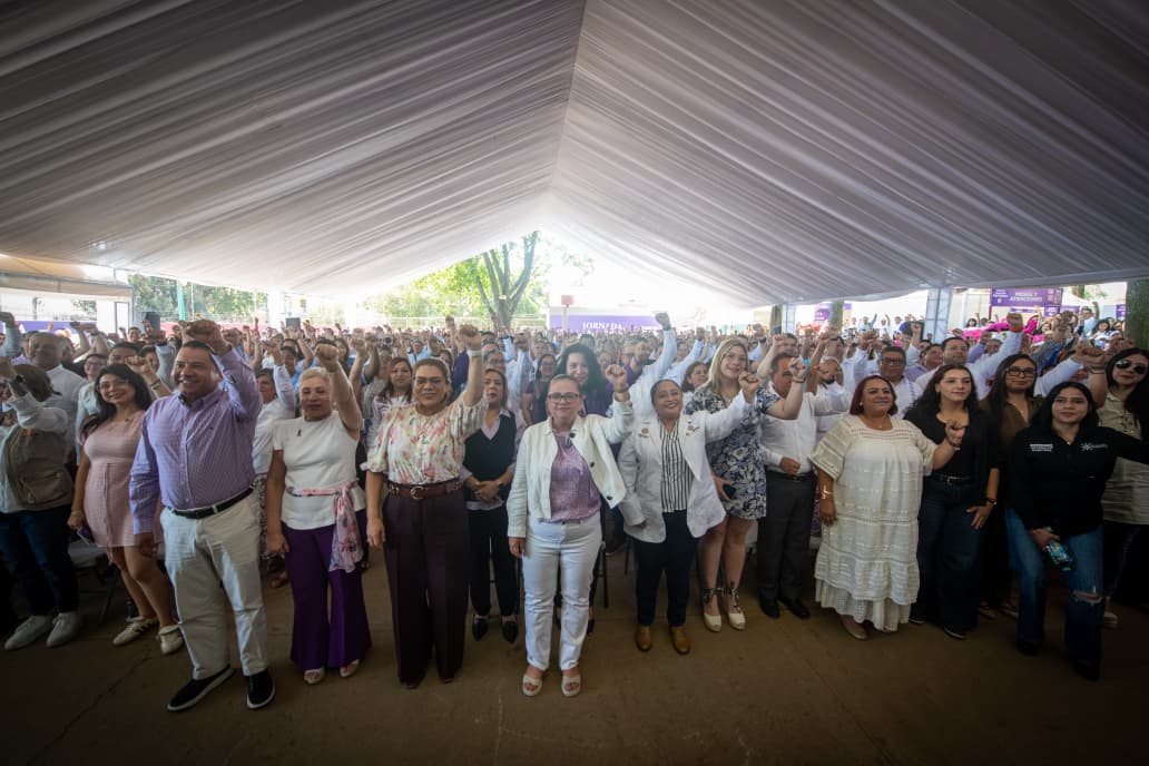 Alcaldesa Daniela Griego Ceballos durante evento de la estrategia Veracruzana Protegida en Xalapa
