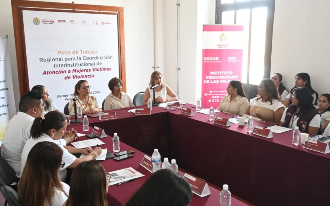 Alcaldesa de Veracruz refuerza coordinación contra violencia de género