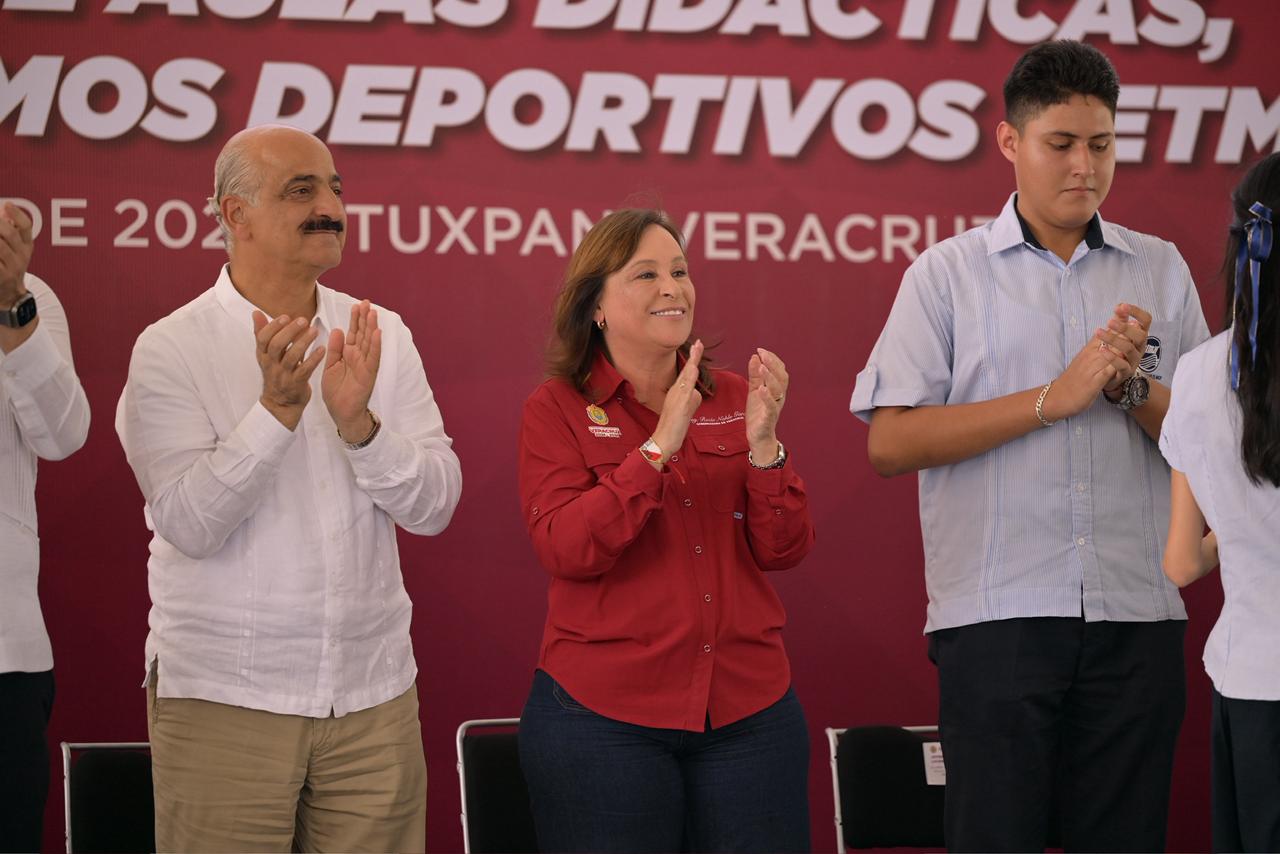 Gobernadora Rocío Nahle entrega ampliación del CETMAR 20 en Tuxpan; anuncia fin de cuotas