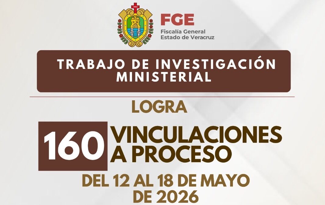 Fiscalía de Veracruz logra 160 vinculaciones a proceso en una semana