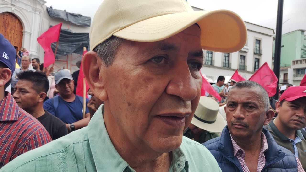 Manifestación de Antorcha Campesina en el centro de Xalapa