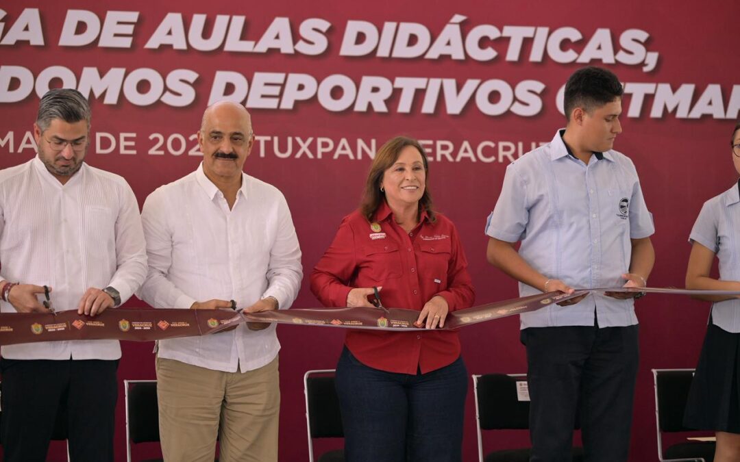 Gobernadora Rocío Nahle entrega ampliación del CETMAR 20 en Tuxpan; anuncia fin de cuotas