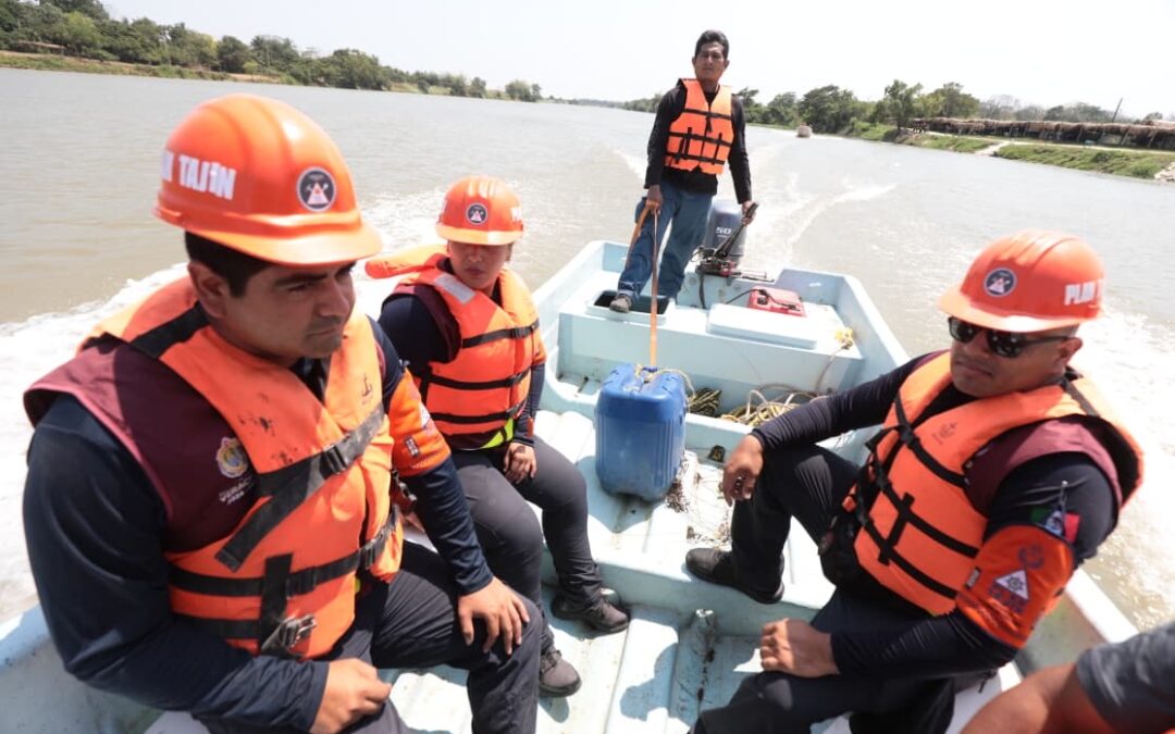Simulacro de evacuación en Texistepec ante riesgo de inundación
