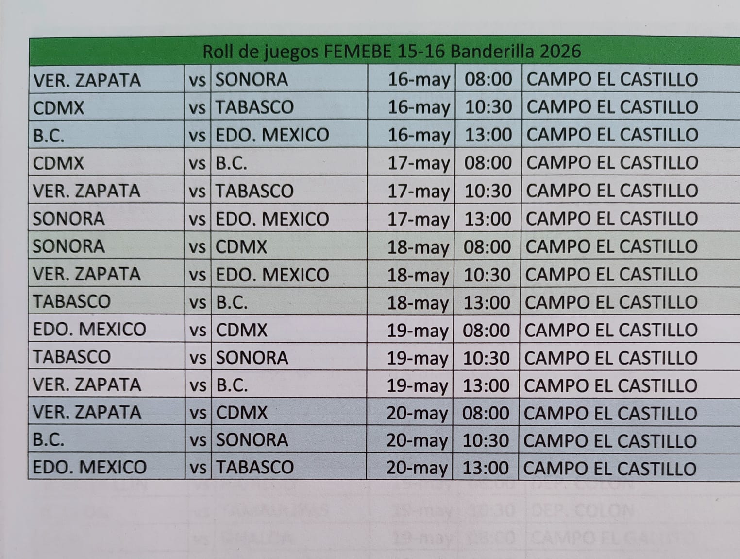 Vista de la Unidad Deportiva El Gallito rehabilitada para el Campeonato Nacional Junior de Béisbol en Banderilla