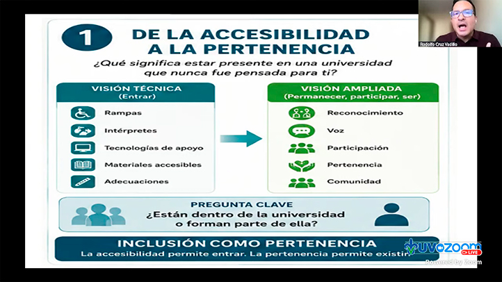 Especialista llama a repensar la inclusión universitaria como principio institucional