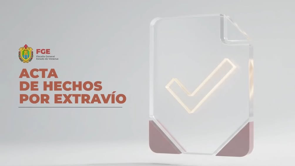 Formulario en línea para acta de hechos por extravío de la Fiscalía de Veracruz