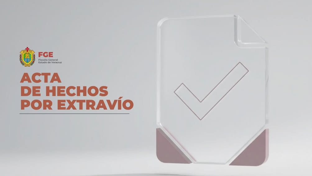 Portal en línea de la Fiscalía de Veracruz para trámite de Acta de Hechos por Extravió