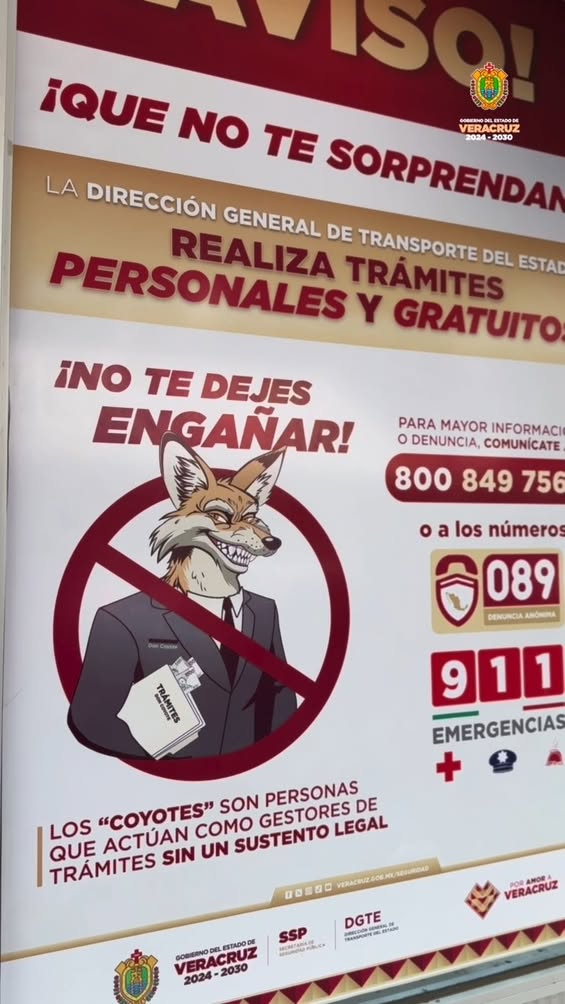 Alerta de la SSP Veracruz sobre fraudes y venta ilegal de concesiones de transporte