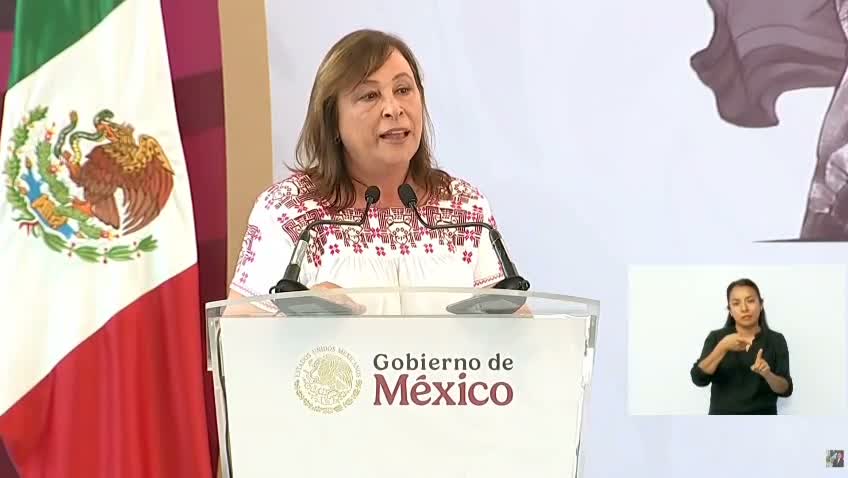 Gobernadora Rocío Nahle y presidenta Claudia Sheinbaum en asamblea de Jóvenes Construyendo el Futuro en Xalapa