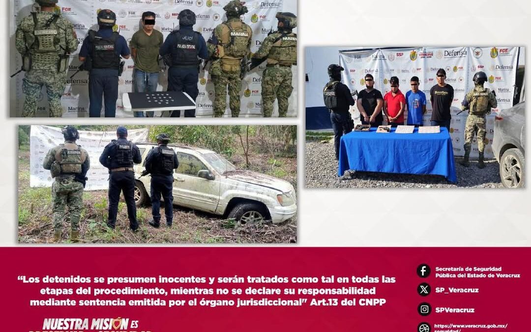 Aseguran droga y vehículos, y detienen a 27 en Veracruz