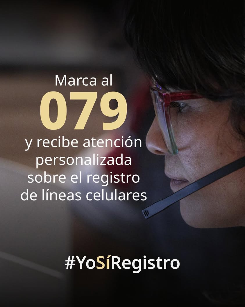Asesoría telefónica de la SSP Veracruz para registro de líneas móviles