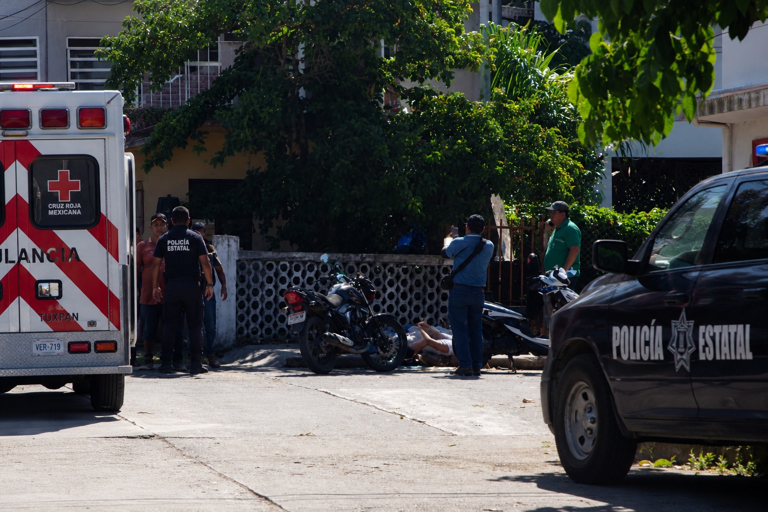 Calle Miguel Hidalgo en la colonia Adolfo Ruiz Cortines de Tuxpan, donde ocurrió un ataque armado