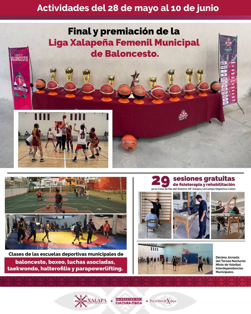 Actividad deportiva organizada por el Ayuntamiento de Xalapa