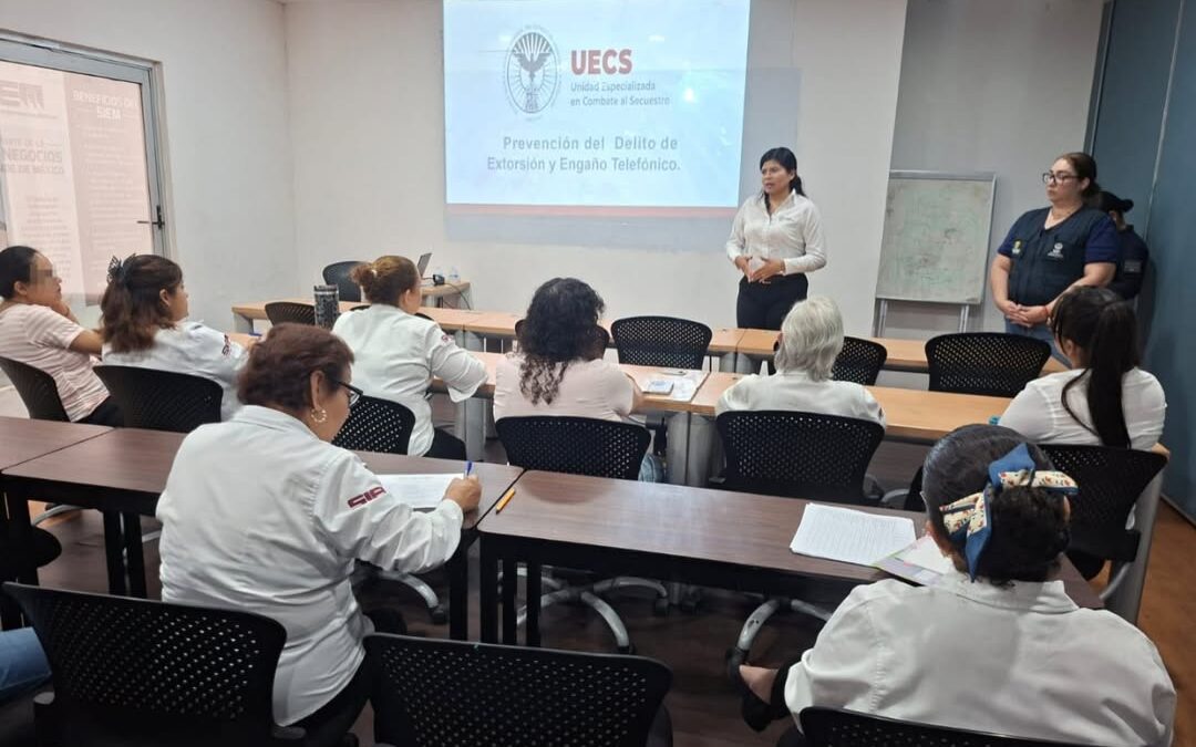 Capacitan a Canaco Servytur en prevención de extorsión telefónica