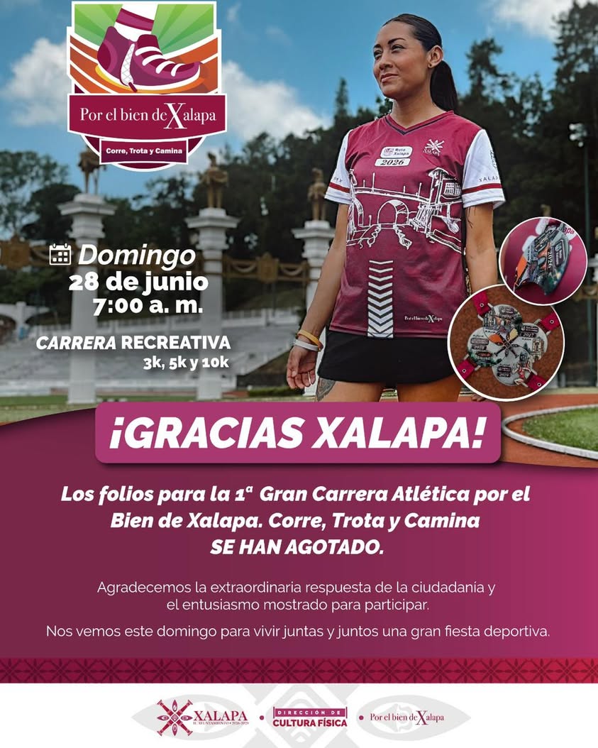 carrera-atletica-xalapa-cupo-lleno Personas corriendo en la Primera Gran Carrera Atlética por el Bien de Xalapa