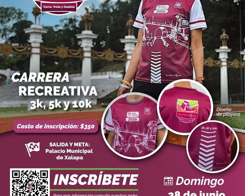 Carrera recreativa Por el Bien de Xalapa ofrece playera conmemorativa