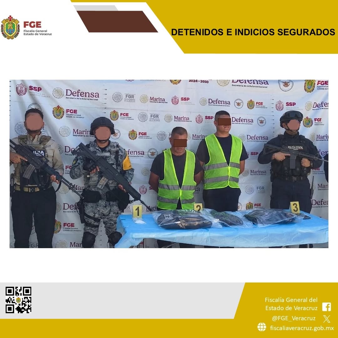 Fiscalía de Veracruz realiza cateo en Tlacotepec y asegura droga y equipo policiaco