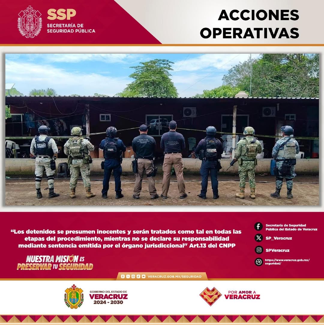 Operativo de cateos en varios municipios de Veracruz