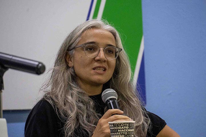 Panelistas del conversatorio sobre ecología política feminista en la Universidad Veracruzana