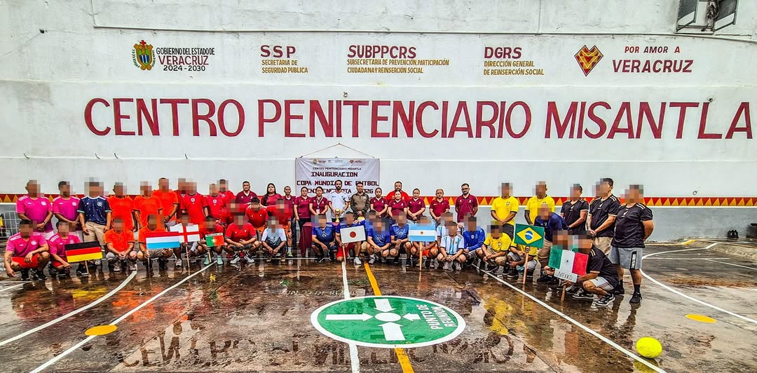 Inicio del torneo de fútbol para personas privadas de la libertad en centros penitenciarios de Veracruz