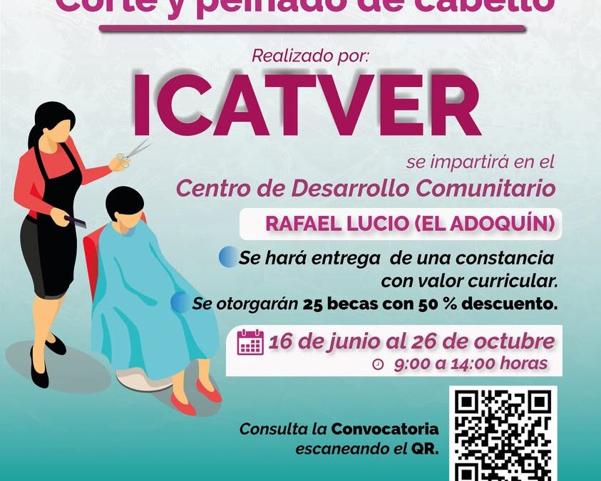 Xalapa ofrece curso de corte y peinado para mayores de 16