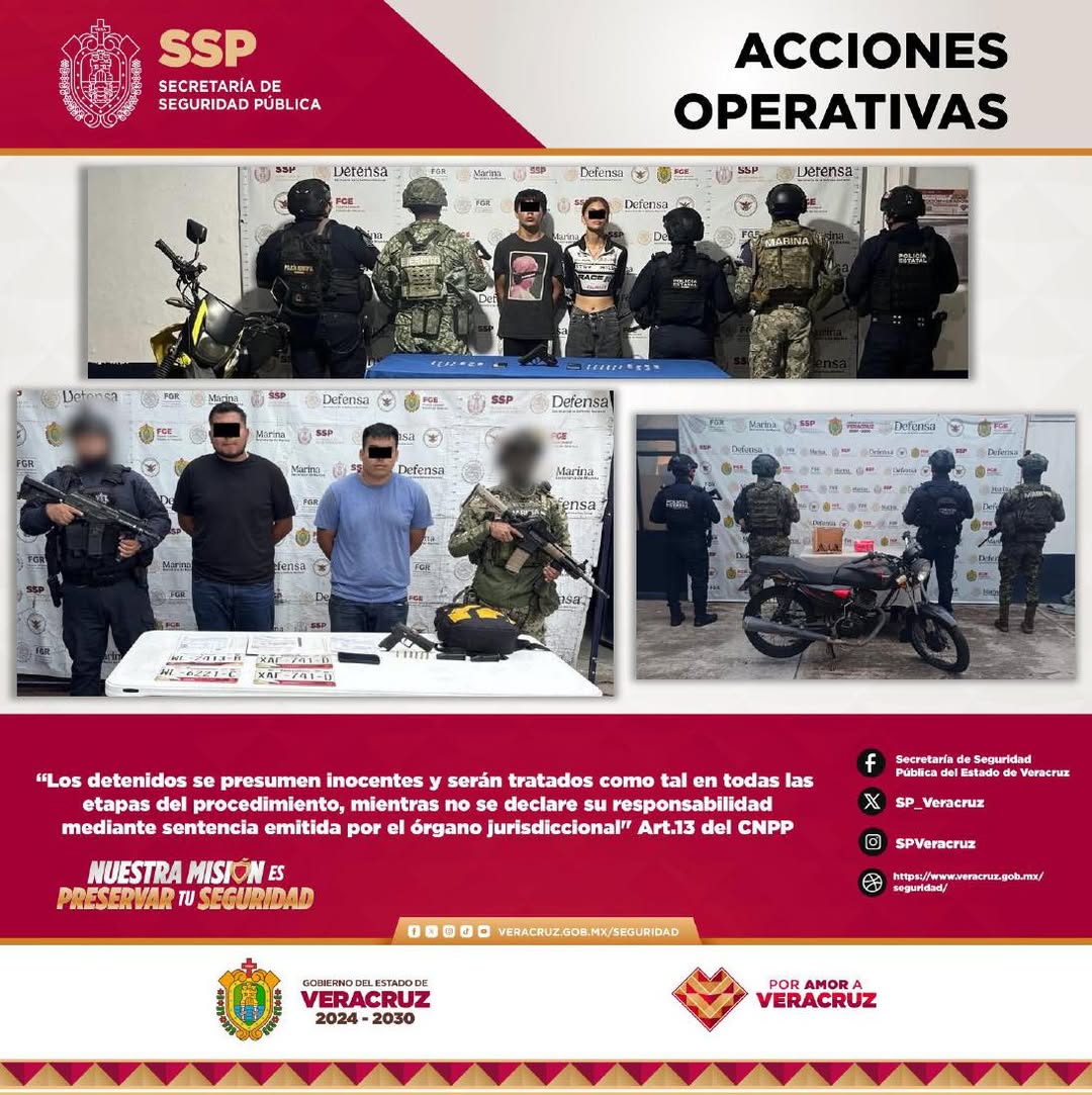 Decomiso de 900 litros de hidrocarburo y drogas en operativo coordinado en Veracruz