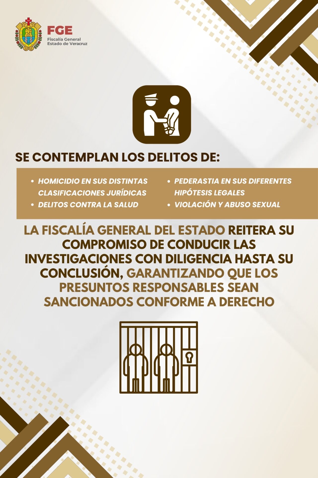 Fiscalía de Veracruz ejecuta 99 mandamientos judiciales en operativo
