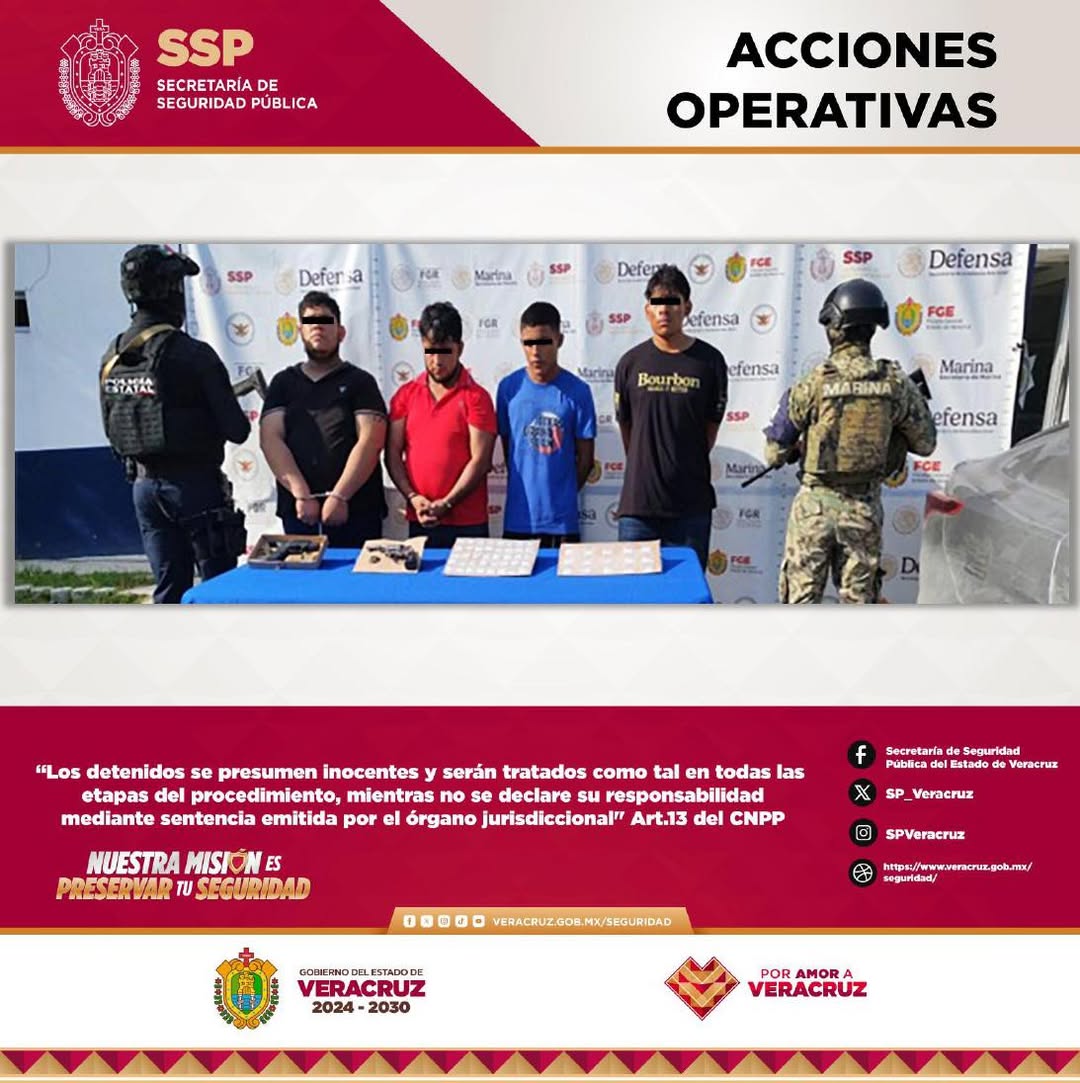 detencion-armas-ssp-veracruz Siete detenidos y armas decomisadas por SSP Veracruz