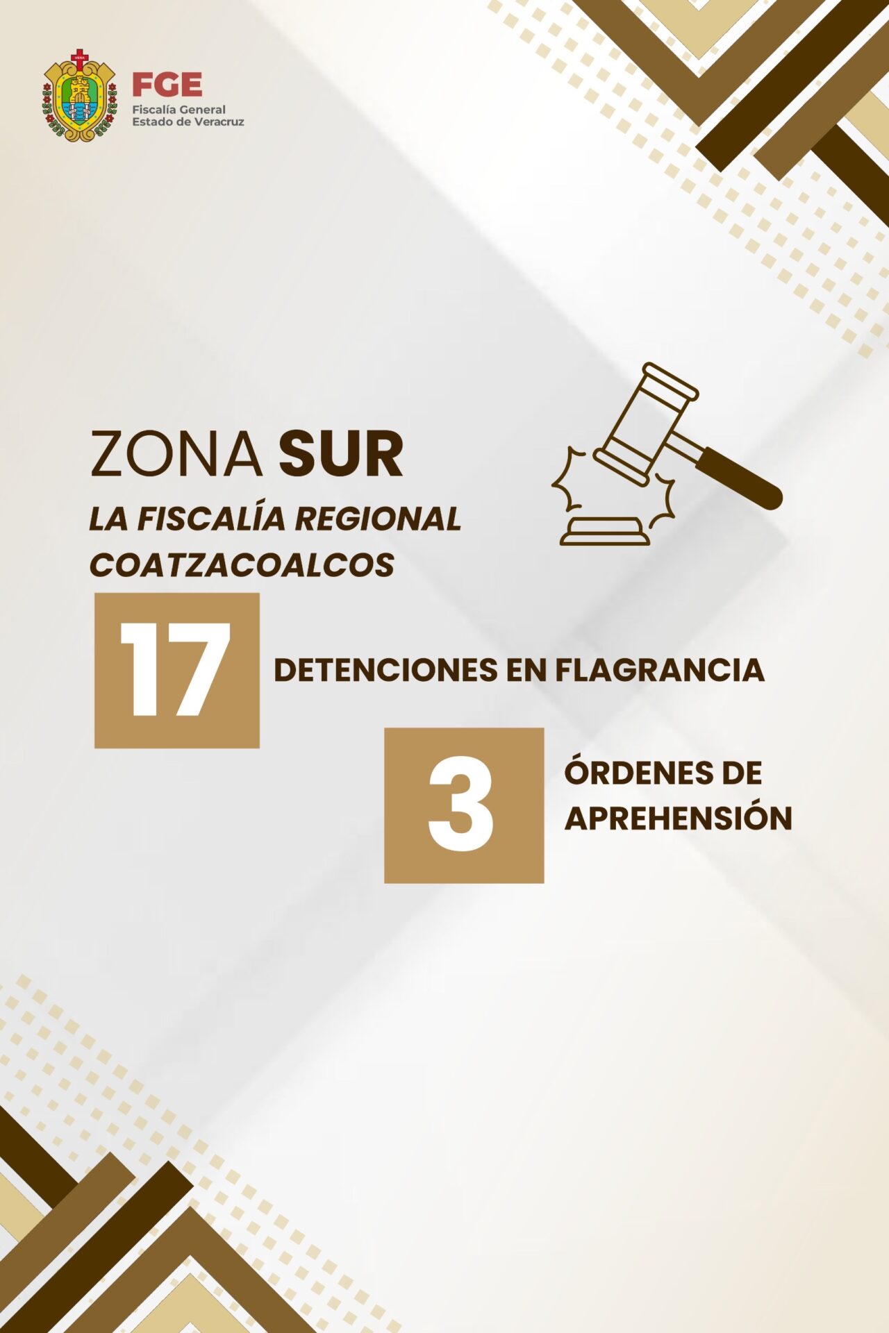 Fiscalía de Veracruz ejecuta 99 mandamientos judiciales en una semana