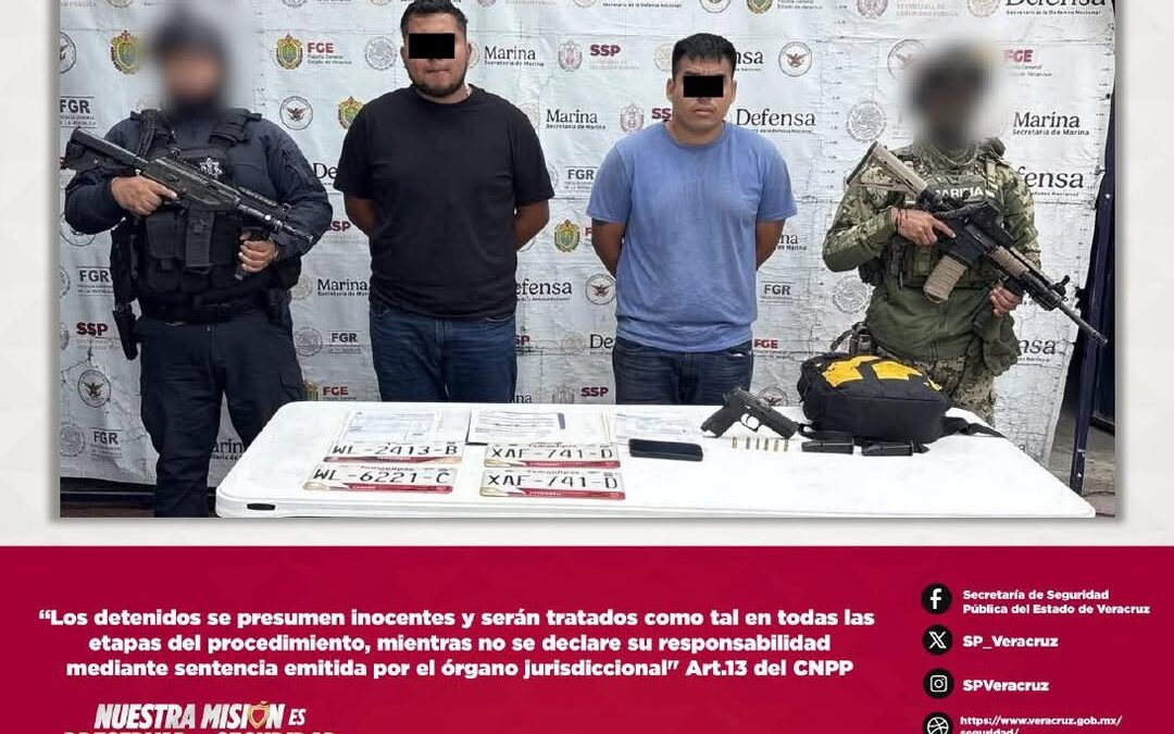 Detienen a 5 personas por portación ilegal de armas en Veracruz