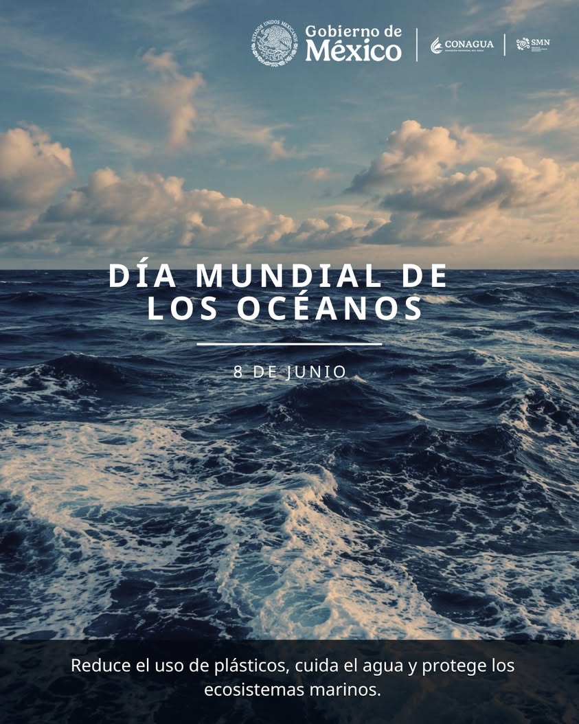 Publicación del Servicio Meteorológico Nacional celebrando el Día Mundial de los Océanos