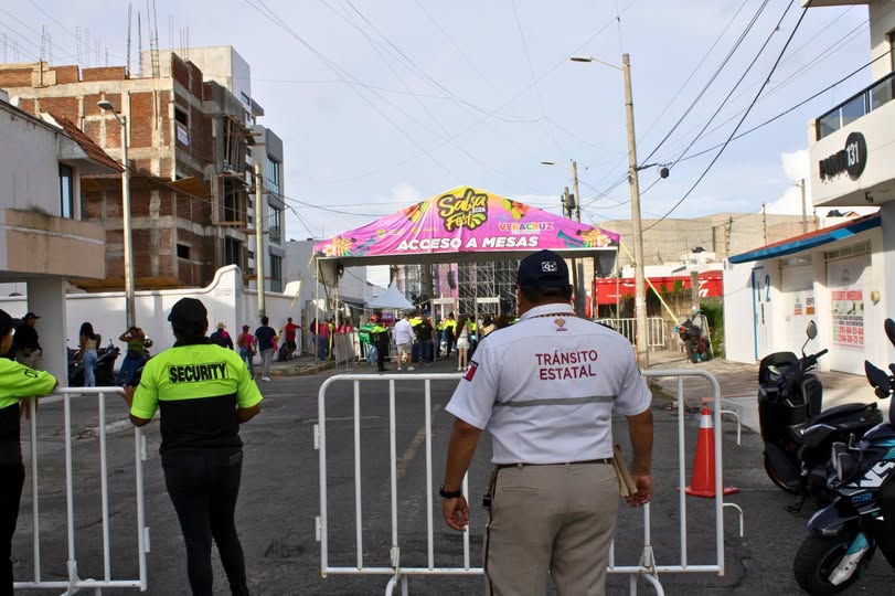 Dispositivo de seguridad vial en el Salsódromo de Boca del Río durante el SalsaFest 2026