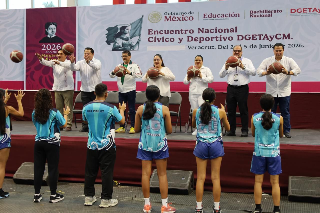 Inauguración del Encuentro Nacional Cívico y Deportivo DGETAyCM en la zona conurbada Veracruz-Boca del Río