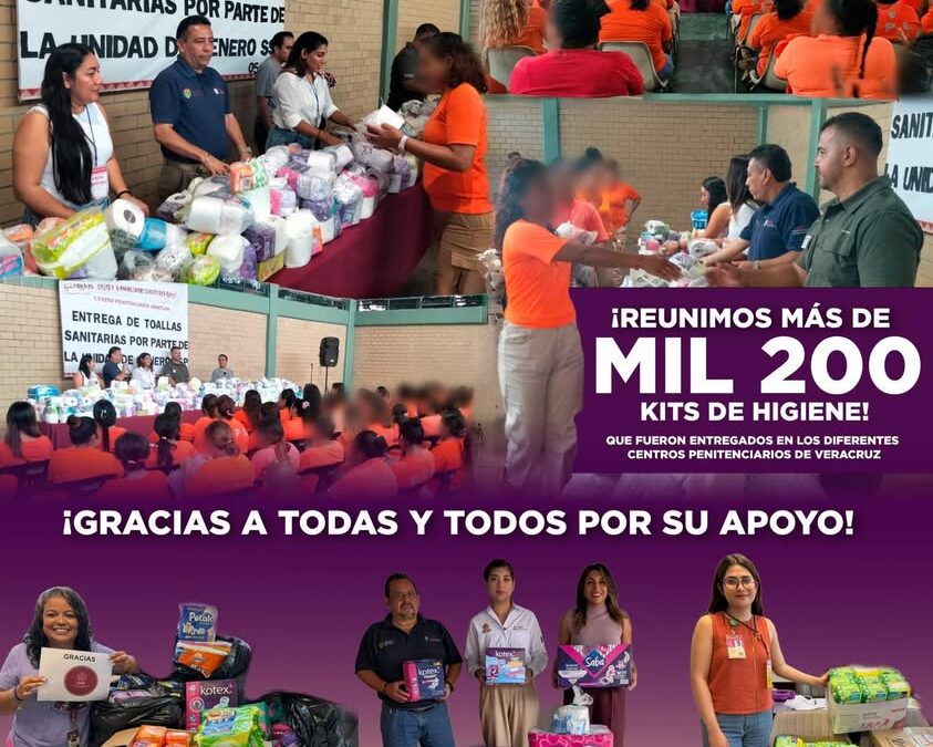 Solidaridad: entregan 1,200 kits de higiene femenina a reclusas