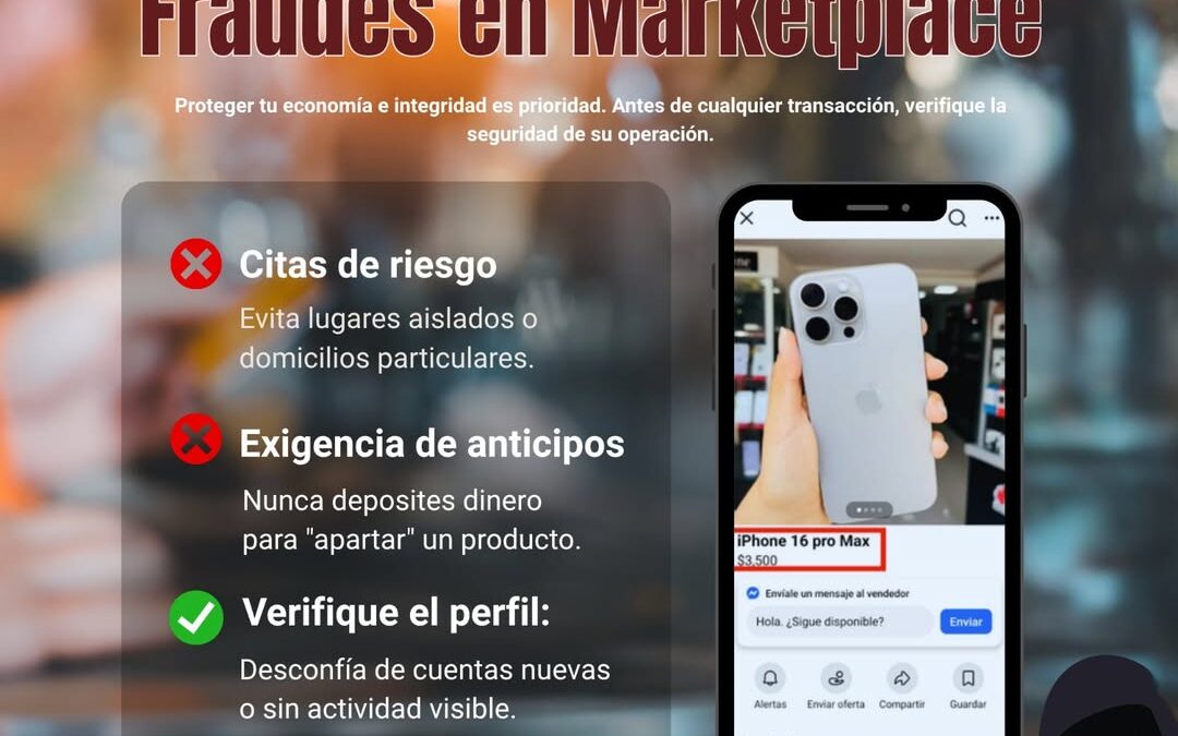 Fiscalía de Veracruz emite recomendaciones para evitar estafas en Marketplace