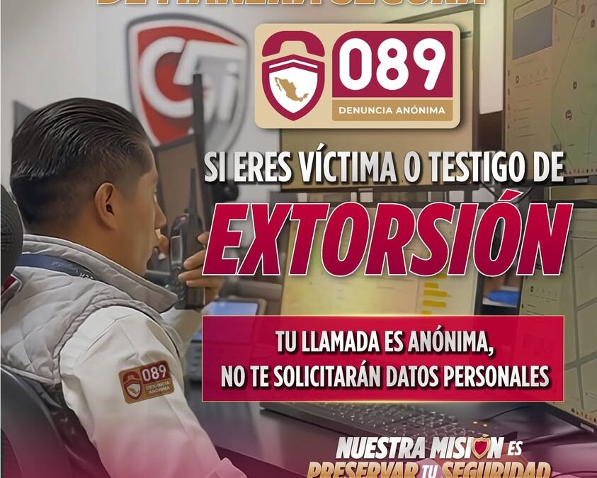 Extorsión: SSP Veracruz pide denunciar al 089