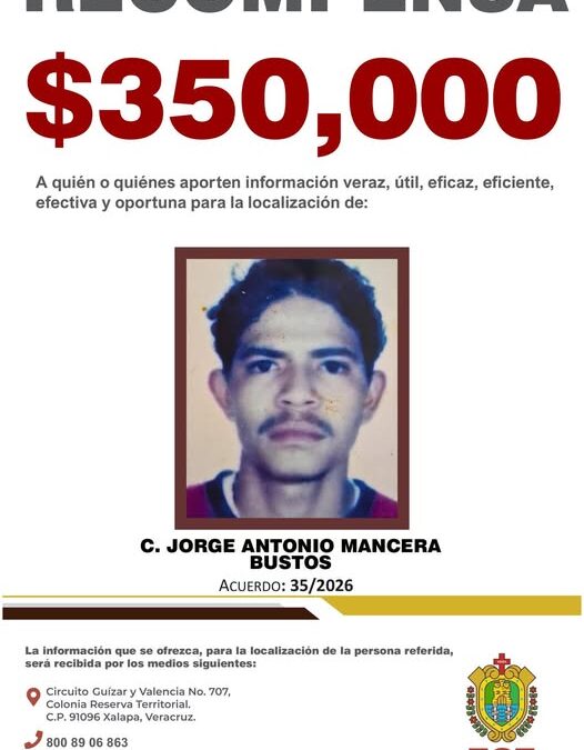 FGE Veracruz solicita ayuda para localizar personas