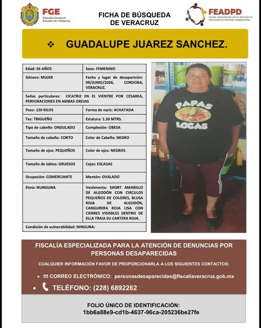 FGE Veracruz pide ayuda para localizar personas