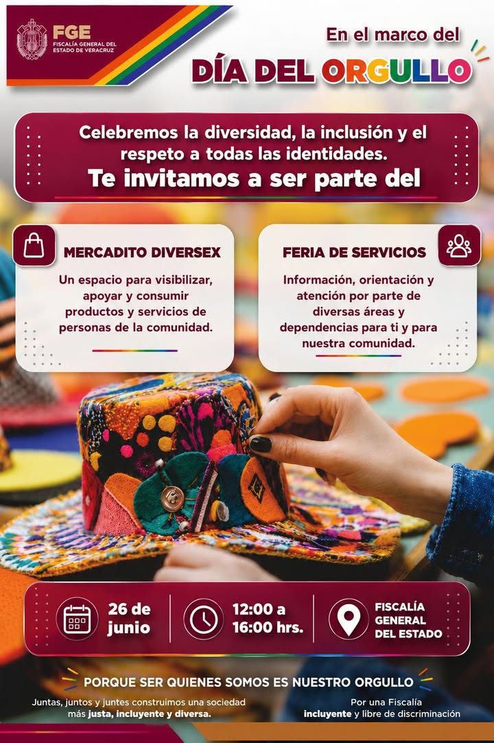 fiscalia-veracruz-mercadito-diversex Invitación al Mercadito Diversex de la Fiscalía de Veracruz en el Día del Orgullo