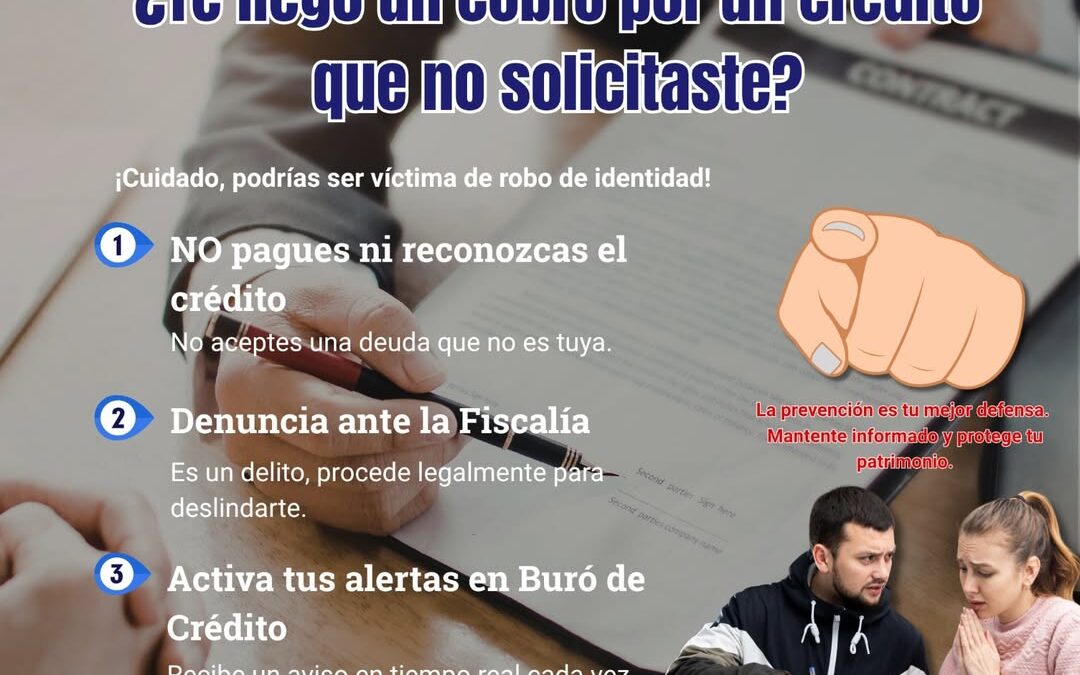 Alerta por créditos no solicitados por robo de identidad