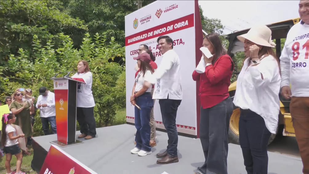 Inicio de obra del tramo carretero Cerro Azul - Solís Allende en Veracruz