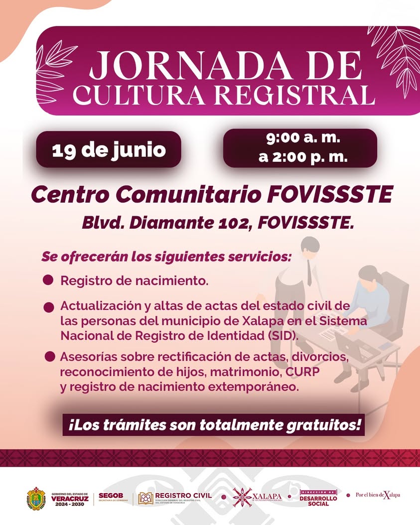 Jornada de Cultura Registral en el Centro Comunitario FOVISSSTE