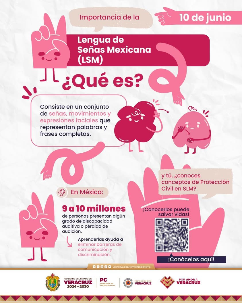 Mano señalando letra en Lengua de Señas Mexicana