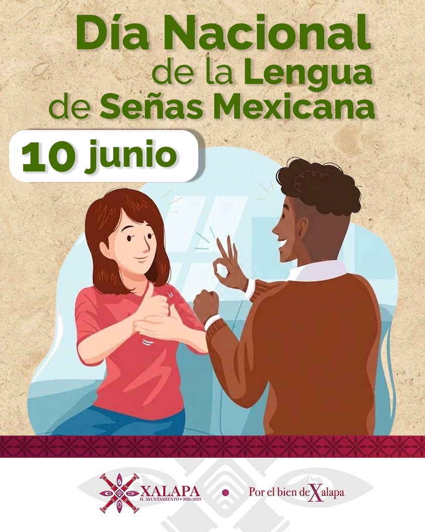 Publicación del Ayuntamiento de Xalapa sobre la lengua de señas mexicana