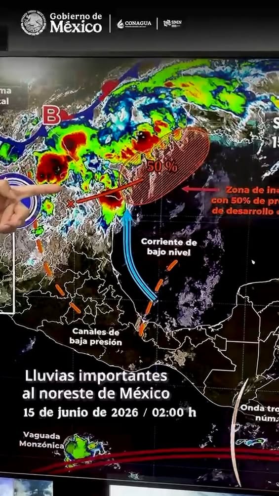 lluvias-intensas-torrenciales-noreste-mexico Pronóstico de lluvias torrenciales del Servicio Meteorológico Nacional para el noreste de México