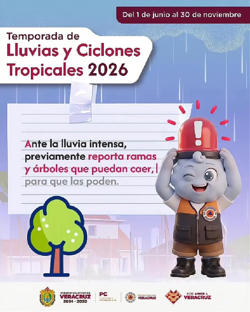 Protección Civil Veracruz informa sobre lluvias en el estado