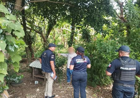Elementos de la SSP realizan marcha exploratoria en colonia de Tlapacoyan