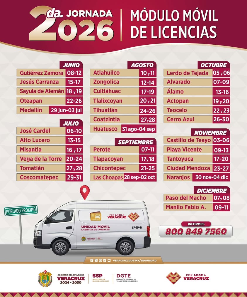Módulo Móvil de Licencias de la SSP Veracruz