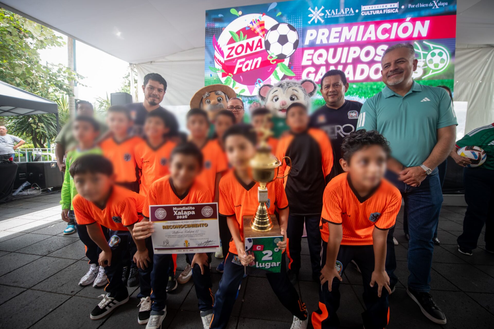Premiación del Mundialito Xalapa 2026 en el parque Benito Juárez