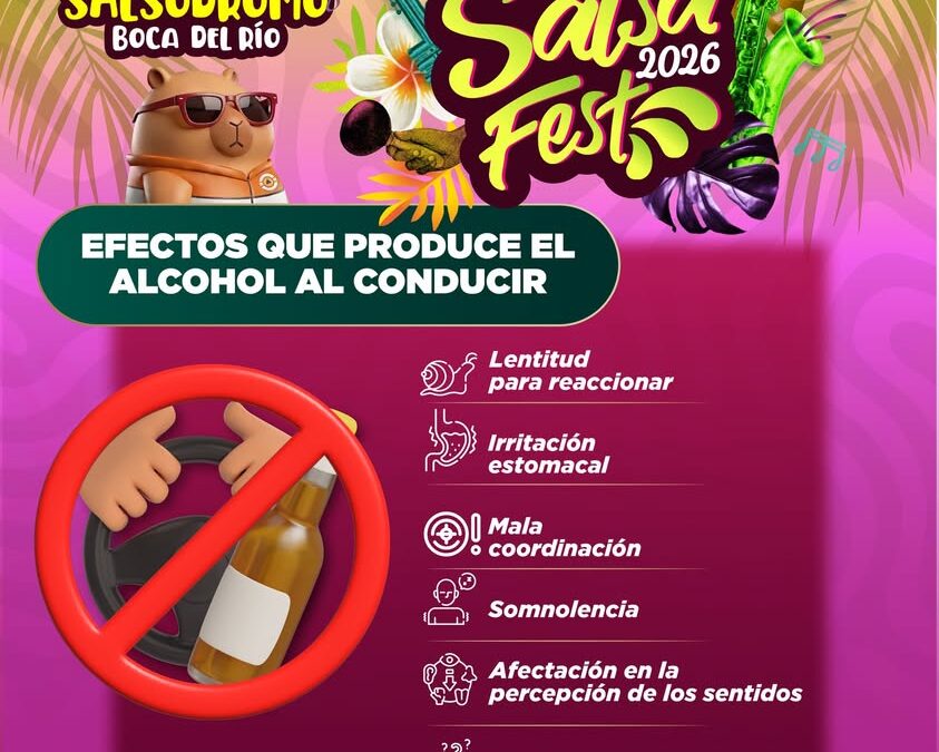 Protección Civil Veracruz llama a no beber alcohol al conducir